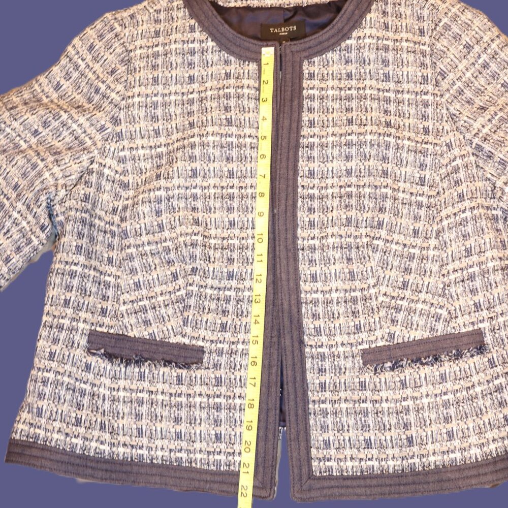 Talbots Tweed Jacket – Blue, Fully Lined – NWT – Size 18W - Picture 14 of 16